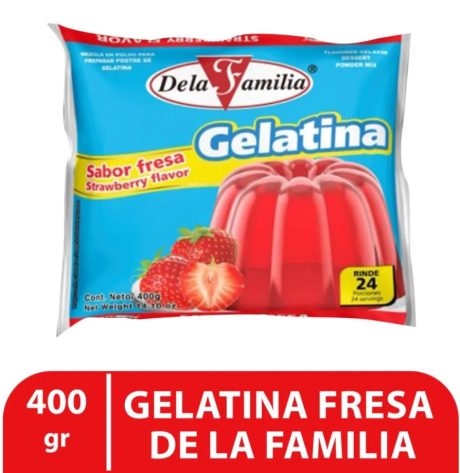 Gelatina Sabor Fresa De la Familia