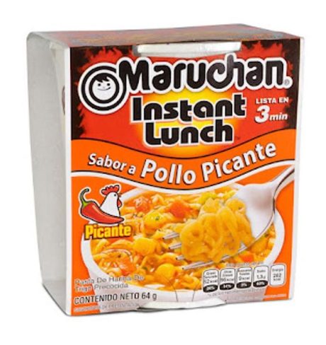 Sopa Maruchan sabor a pollo picante de vaso