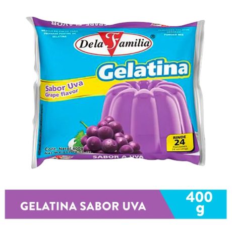 Gelatina Sabor Uva De la Familia